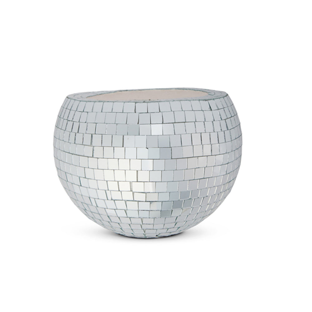 Raz Imports Silver Disco Ball Planter