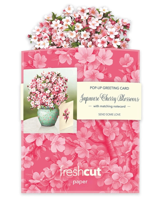 FreshCut Paper LLC Japanese Cherry Blossom Mini Greeting Card