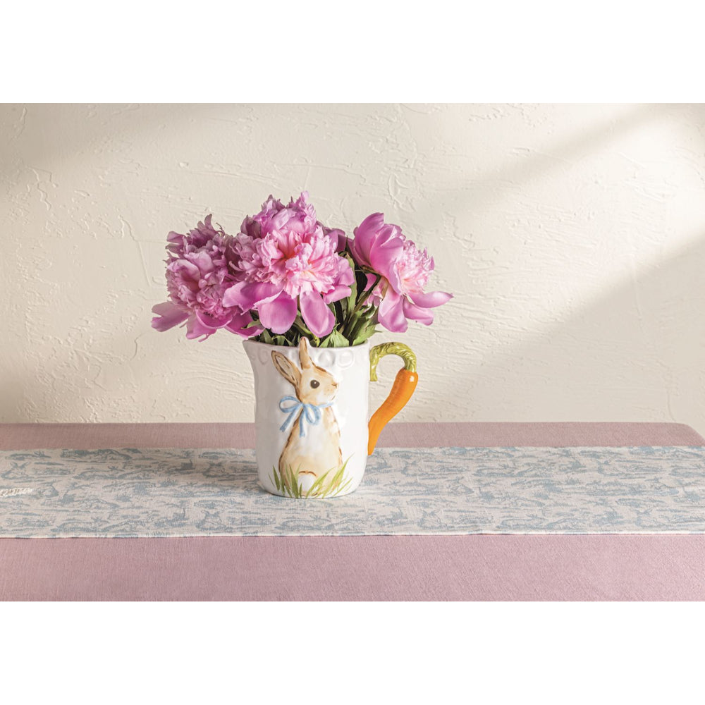 Mud Pie Bunny Carrot Handle Pitcher