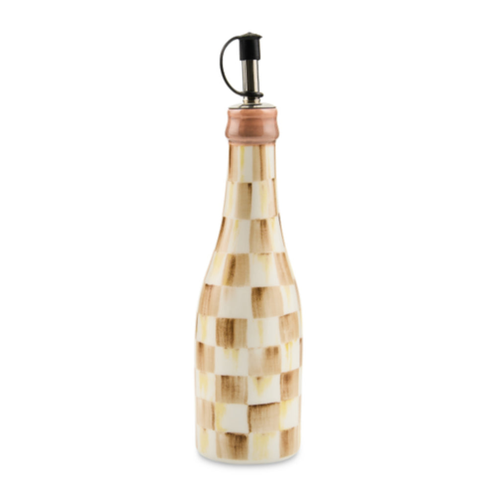 Mackenzie-Childs Mocha Check Farmhouse Oil Cruet