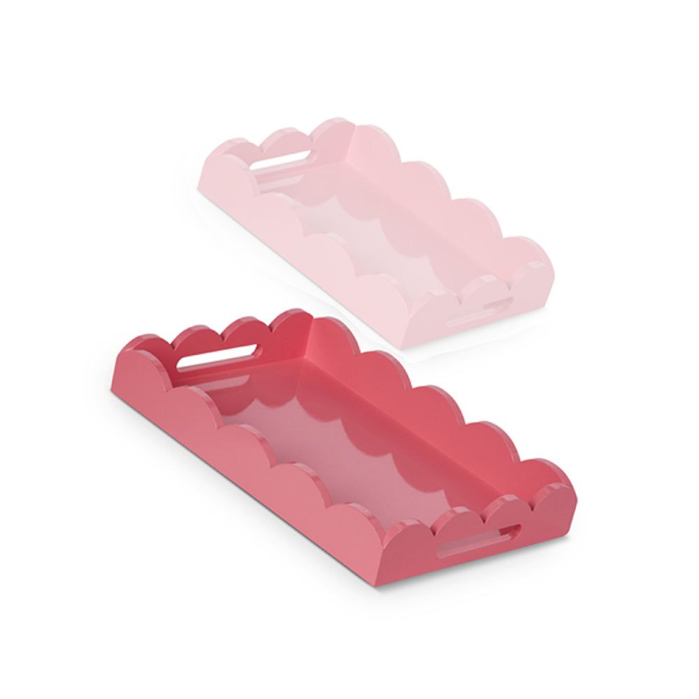 Raz Imports Bubblegum Scalloped Trays