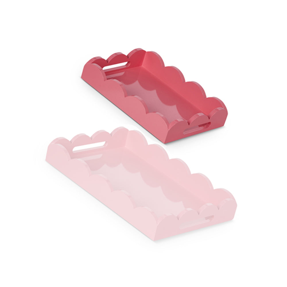 Raz Imports Bubblegum Scalloped Trays