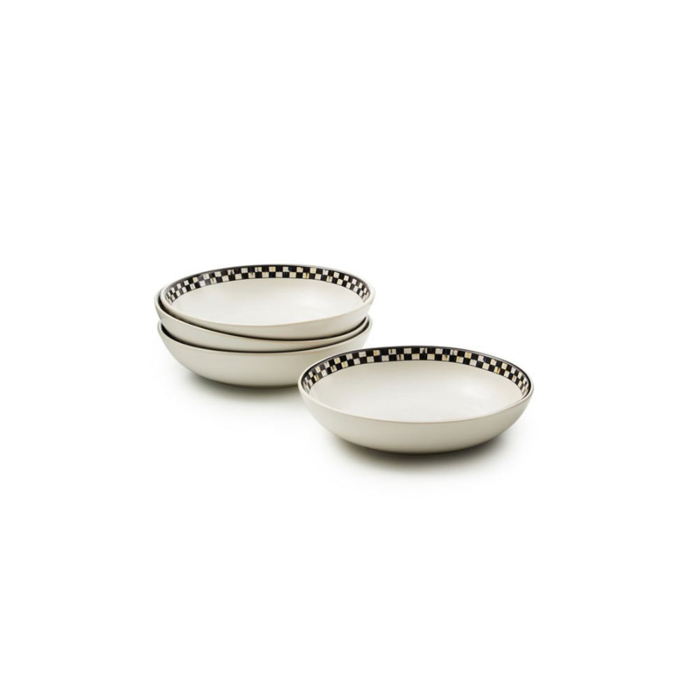 Mackenzie-Childs Courtly Check Everyday Pasta Bowls - Set of 4