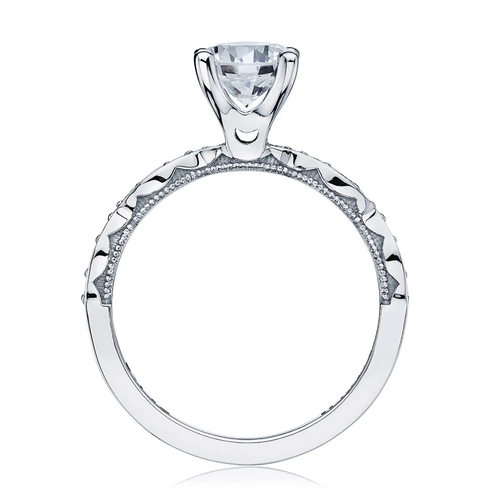 Tacori 18k Sculpted Crescent Round Solitaire Engagement Ring