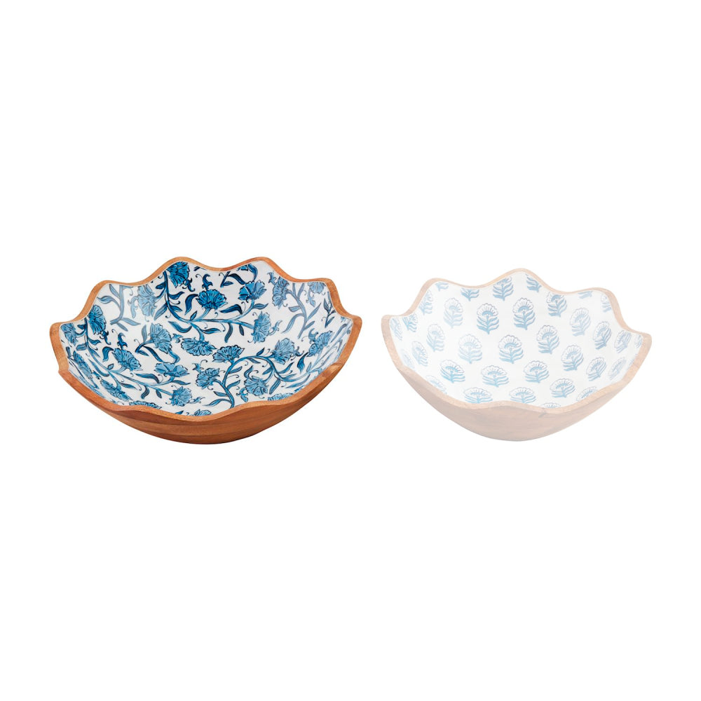 Mud Pie Block Print Enamel Bowl