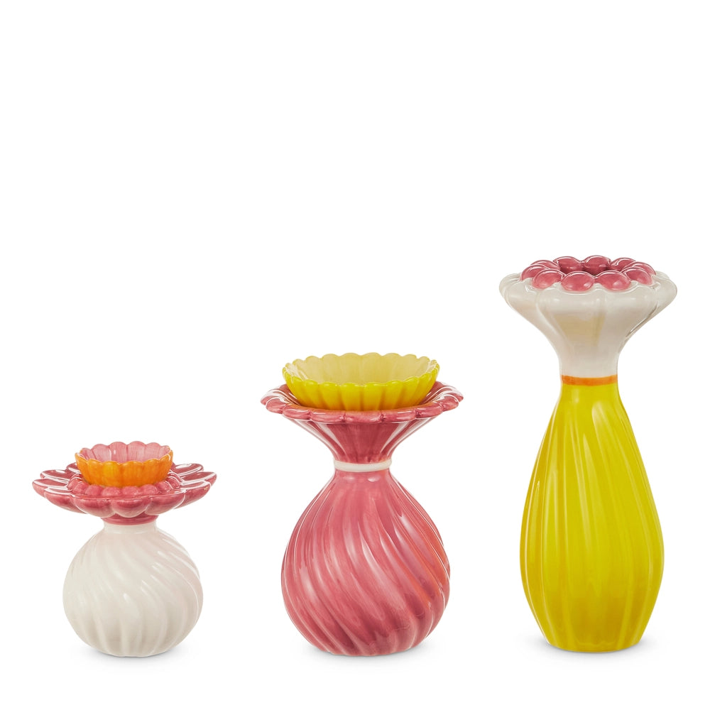 Raz Imports Ruffled Whimsy Bud Vases - Set of 3