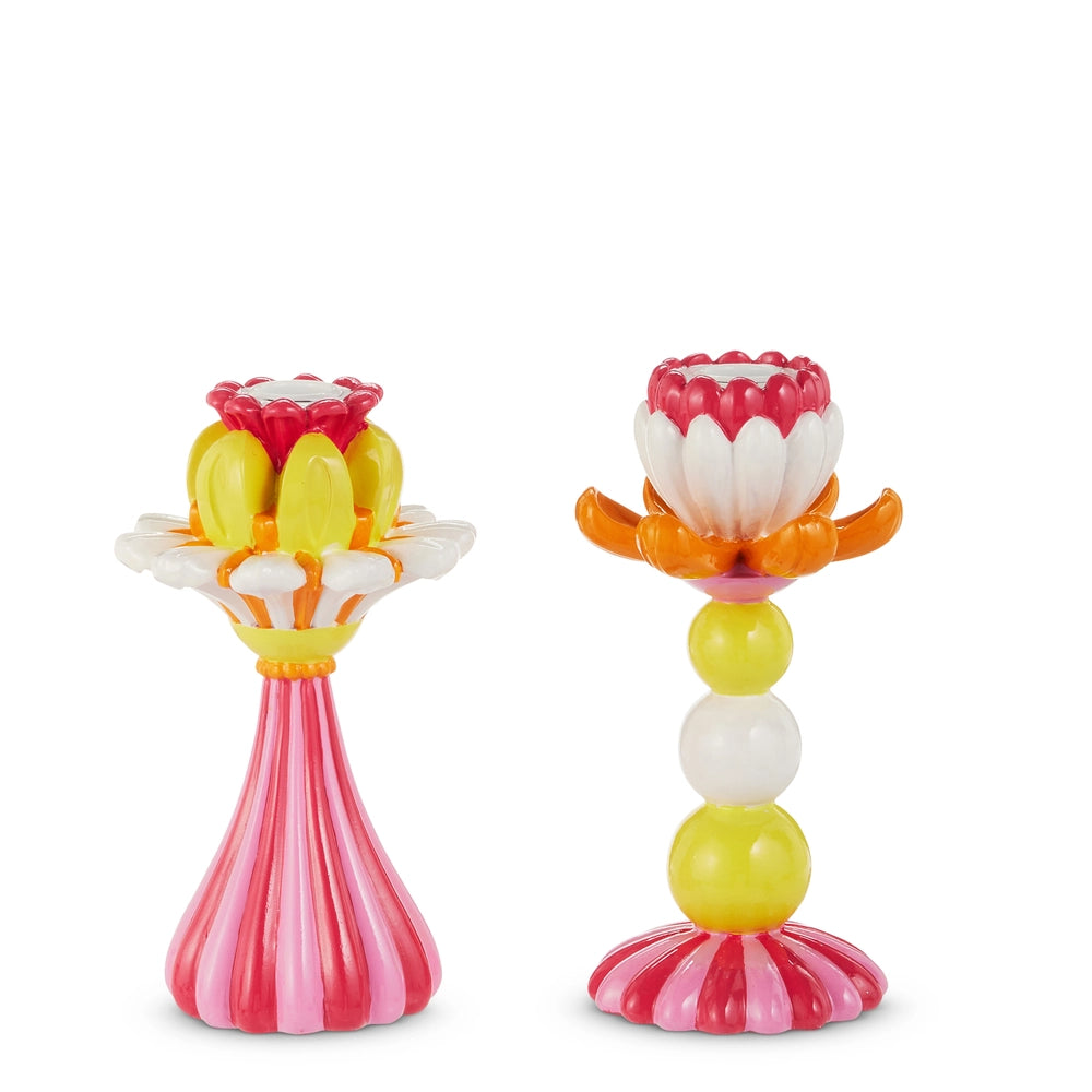 Raz Imports 8.25" Ruffled Whimsy Candlesticks - Set of 2
