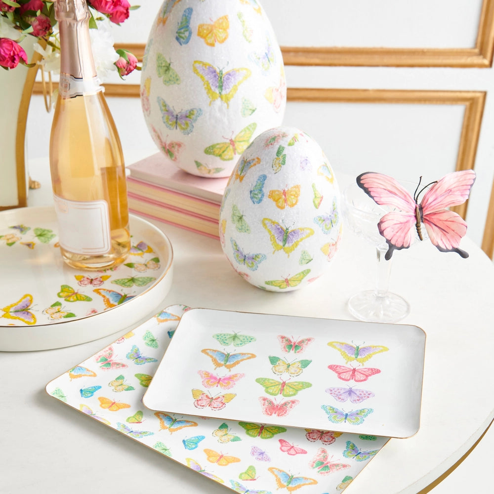 Raz Imports 12" Round Butterfly Confetti Tray