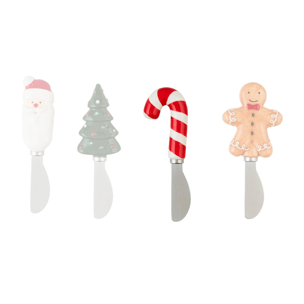 Mud Pie Christmas Ceramic Spreaders