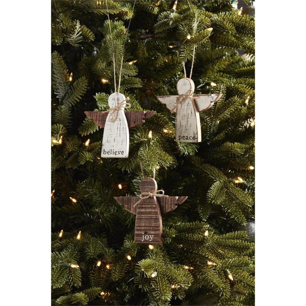Mud Pie Wood Angel Ornament