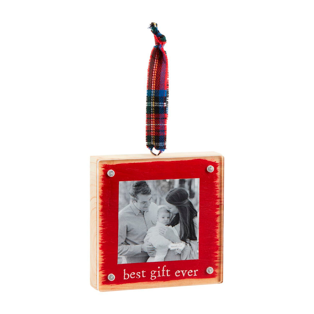 Mud Pie Wood & Acrylic Sentiment Ornament Frame