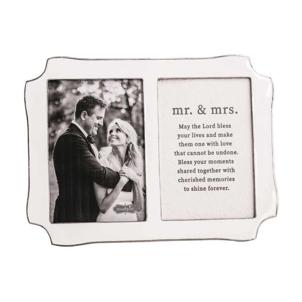 Mud Pie Prayer Wedding Double Frame - 4" x 6"