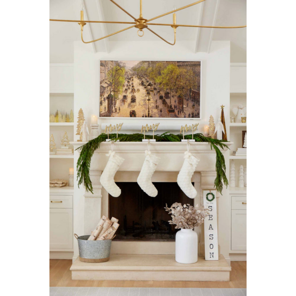 Mud Pie White Paulownia Tall Vase-In store ONLY