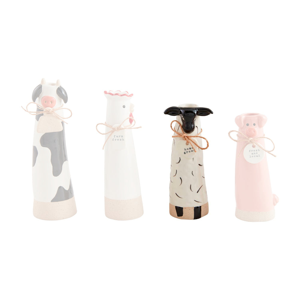 Mud Pie Farm Animal Stem Vases
