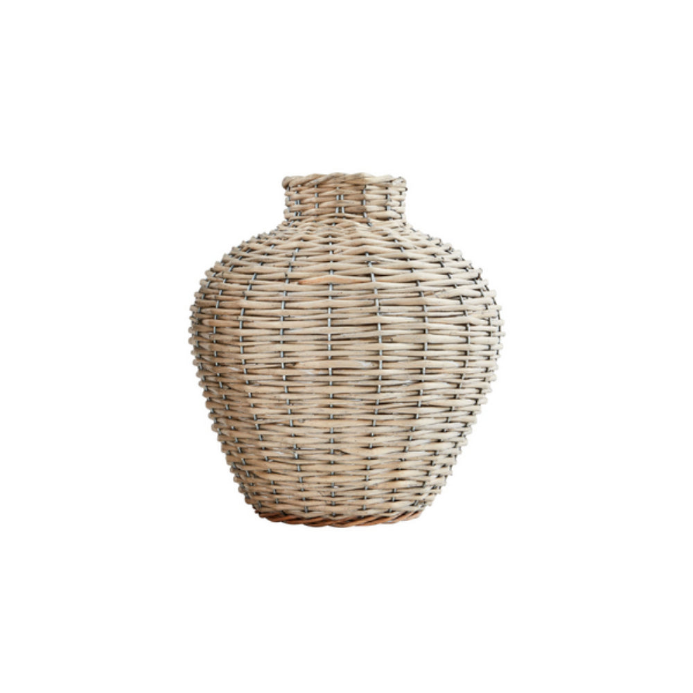 Mud Pie Woven Willow Vase