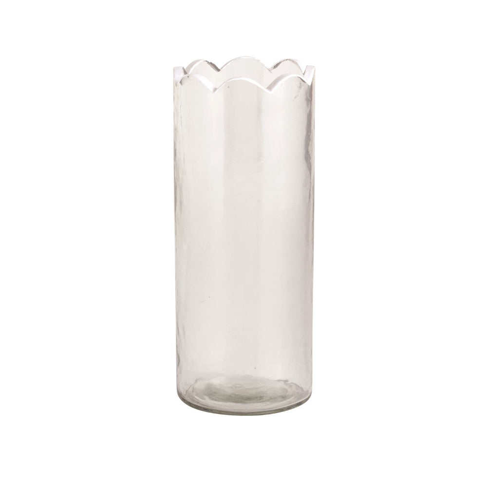 Mud Pie Scalloped Glass Bud Vases