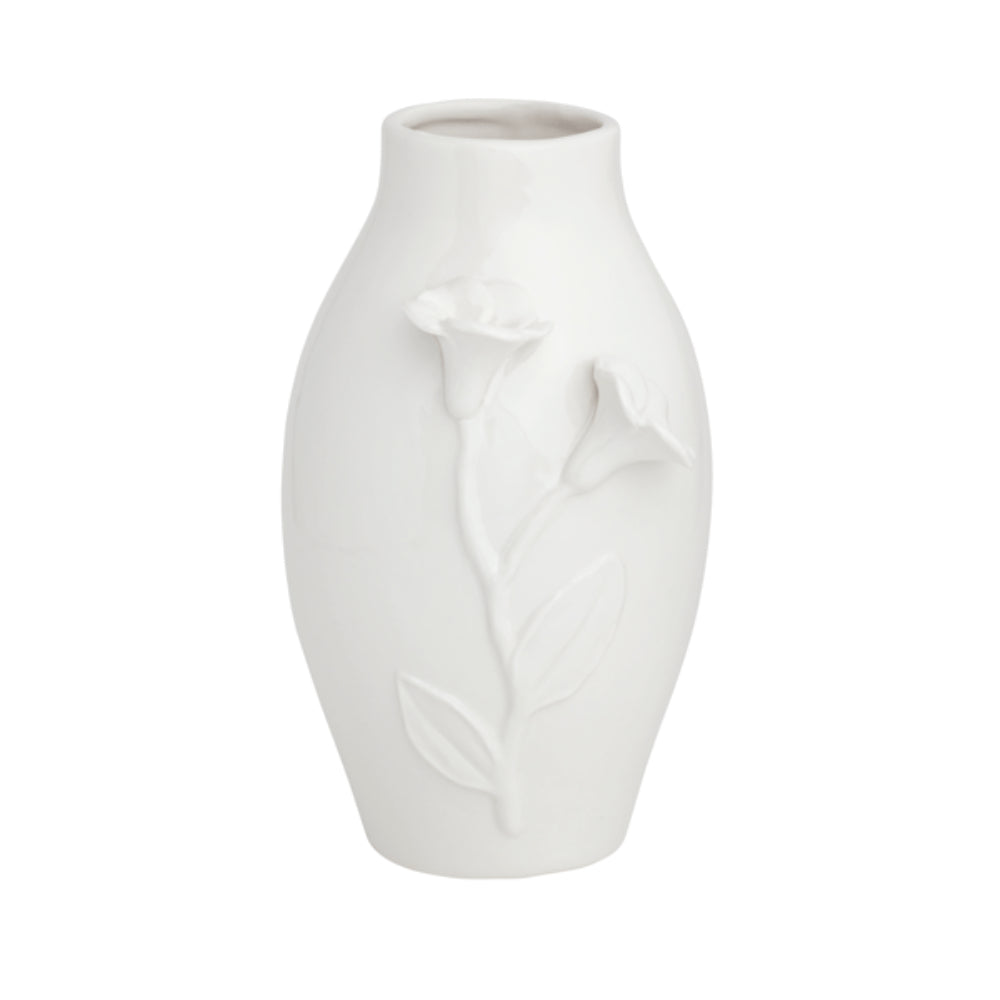 Mud Pie White Flower Vases
