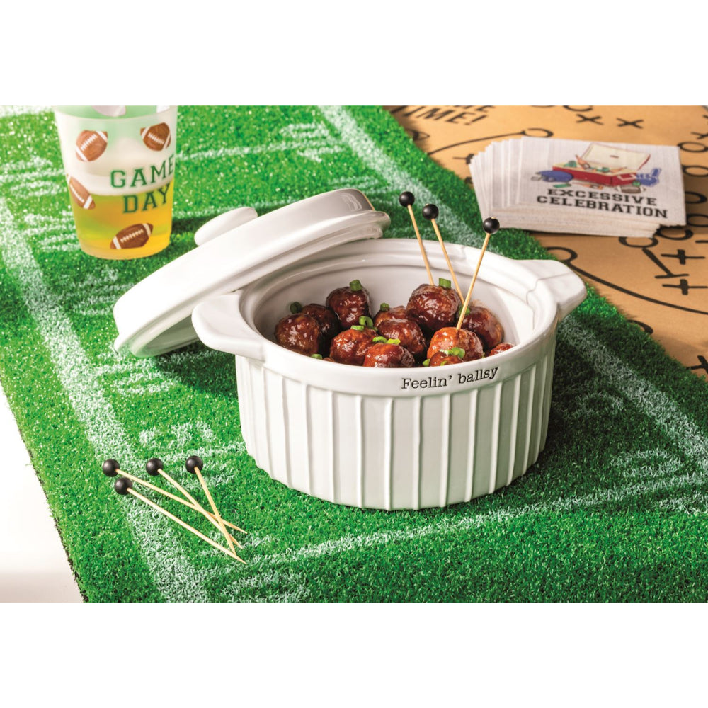 Mud Pie Meatball Dish & Toothpick Set