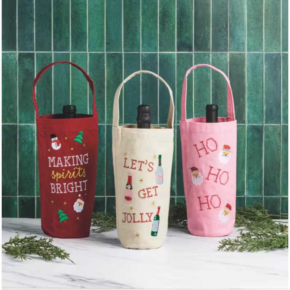 Mud Pie Holiday Wine Bags