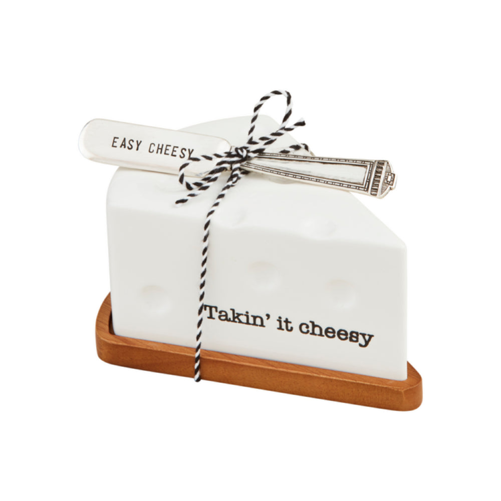 Mud Pie Figural Cheese Cloche Set