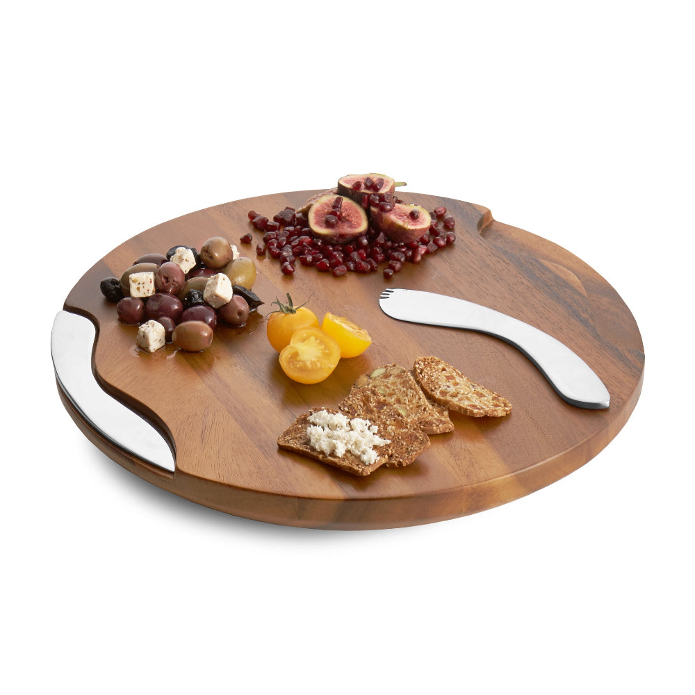 Nambé Cheese Block w/ Knife and Spreader