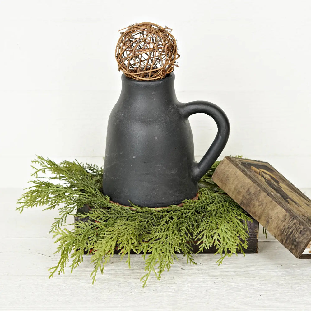 Holiday Depot 6.5in Ring-Superior Real Touch Mix Cedar Wreath