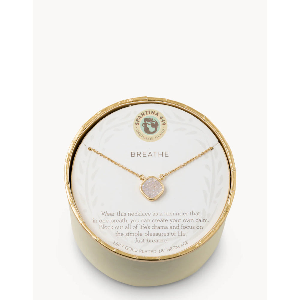 Spartina Sea La Vie 18" Necklace - Breathe/Cream Druzy