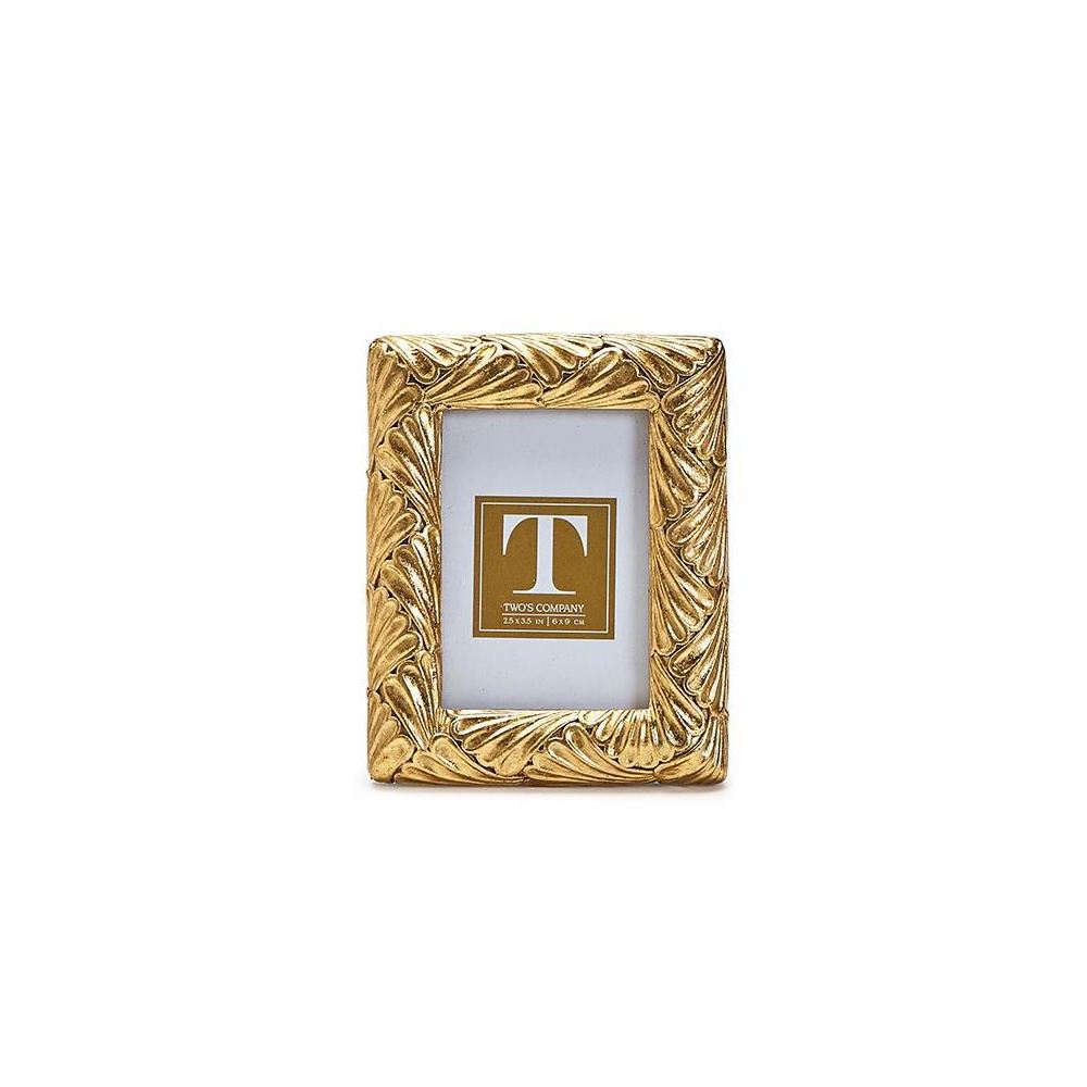 Two's Company Fanshell Gold Leaf Photo Frame