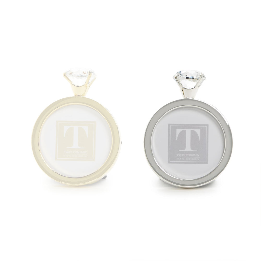 Two's Company Clear Diamond Ring Photo Frame