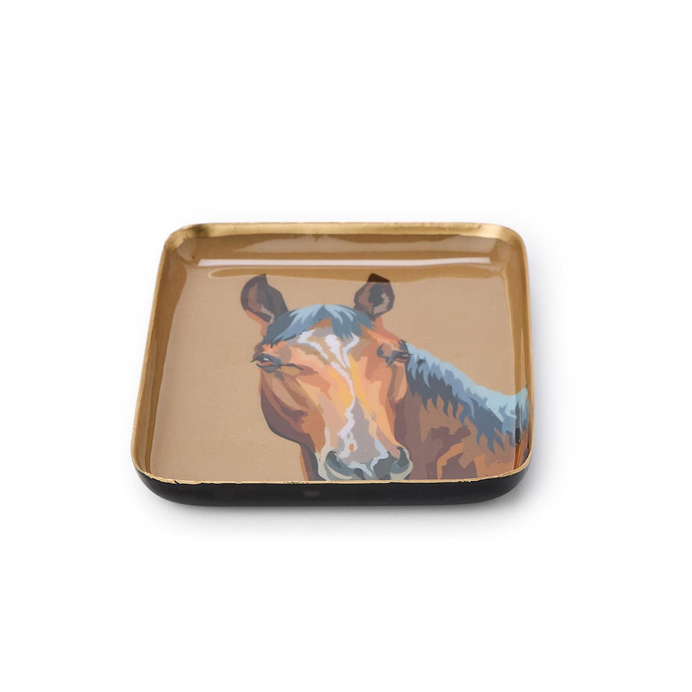 Two's Company Horse Country Metal Desk Tray