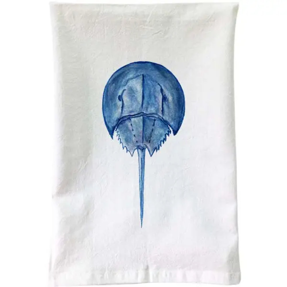 Blue Horseshoe Crab Flour Sack Towel