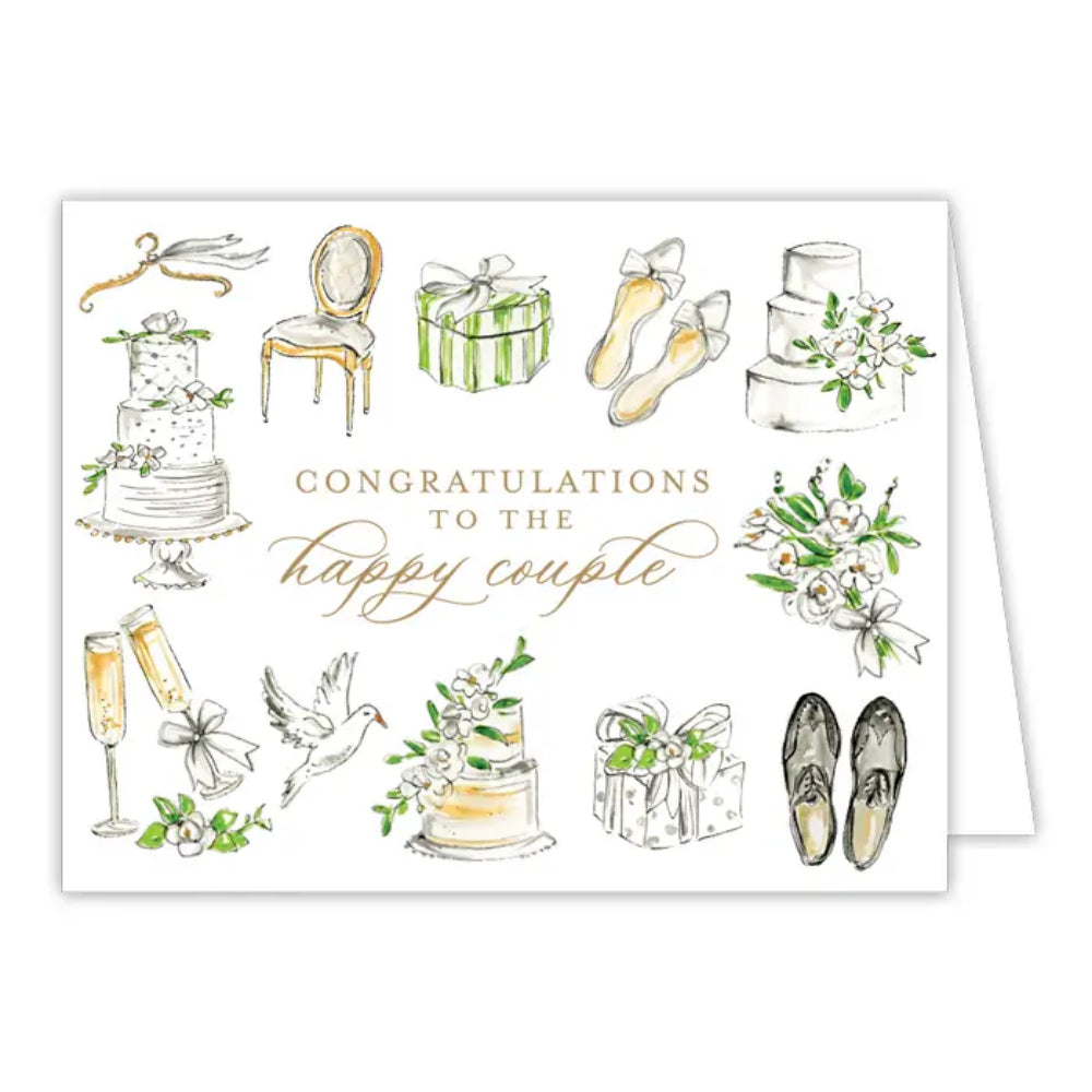 Congratulations To the Happy Couple Wedding Greeting Card