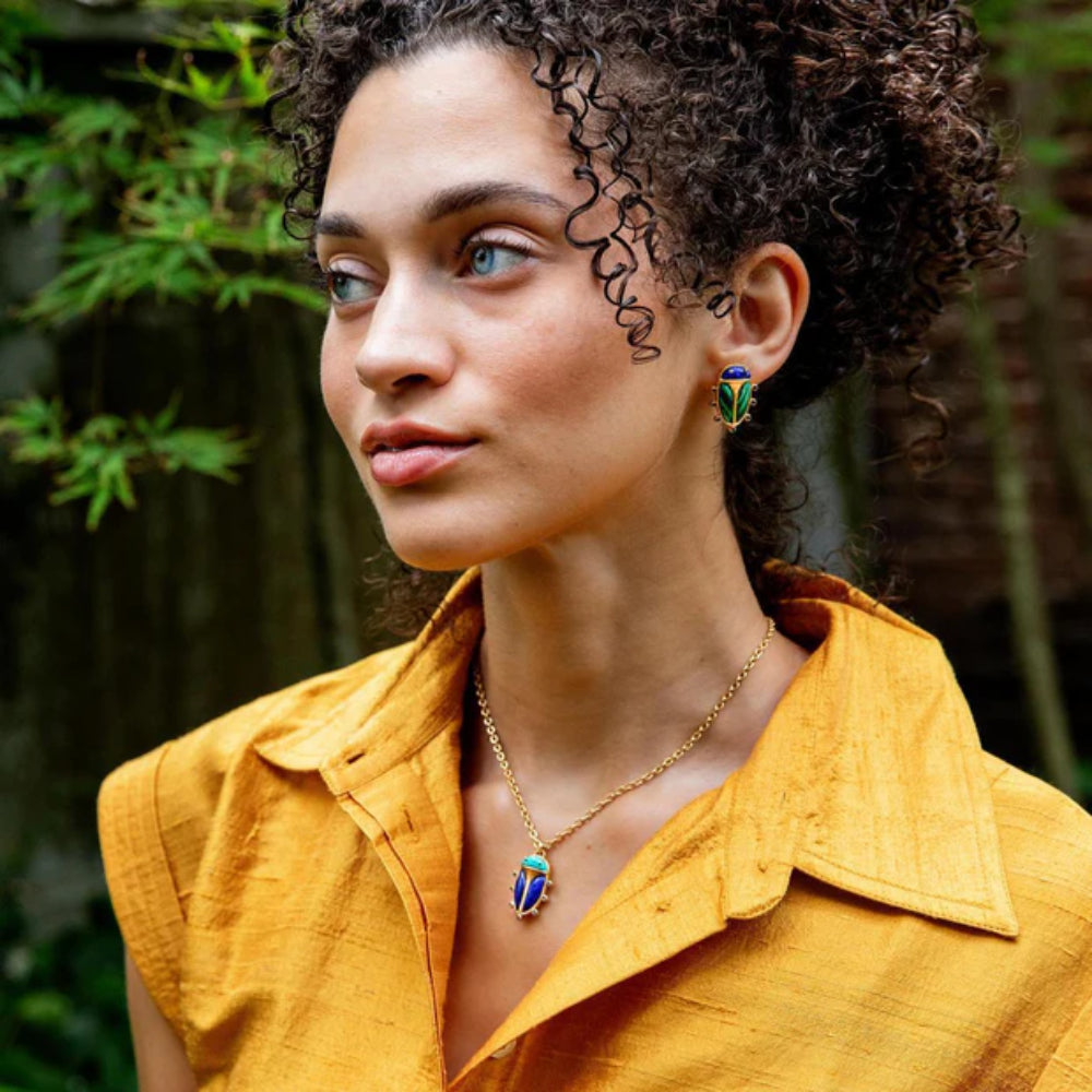 Capucine de Wulf Scarab Charm Necklace