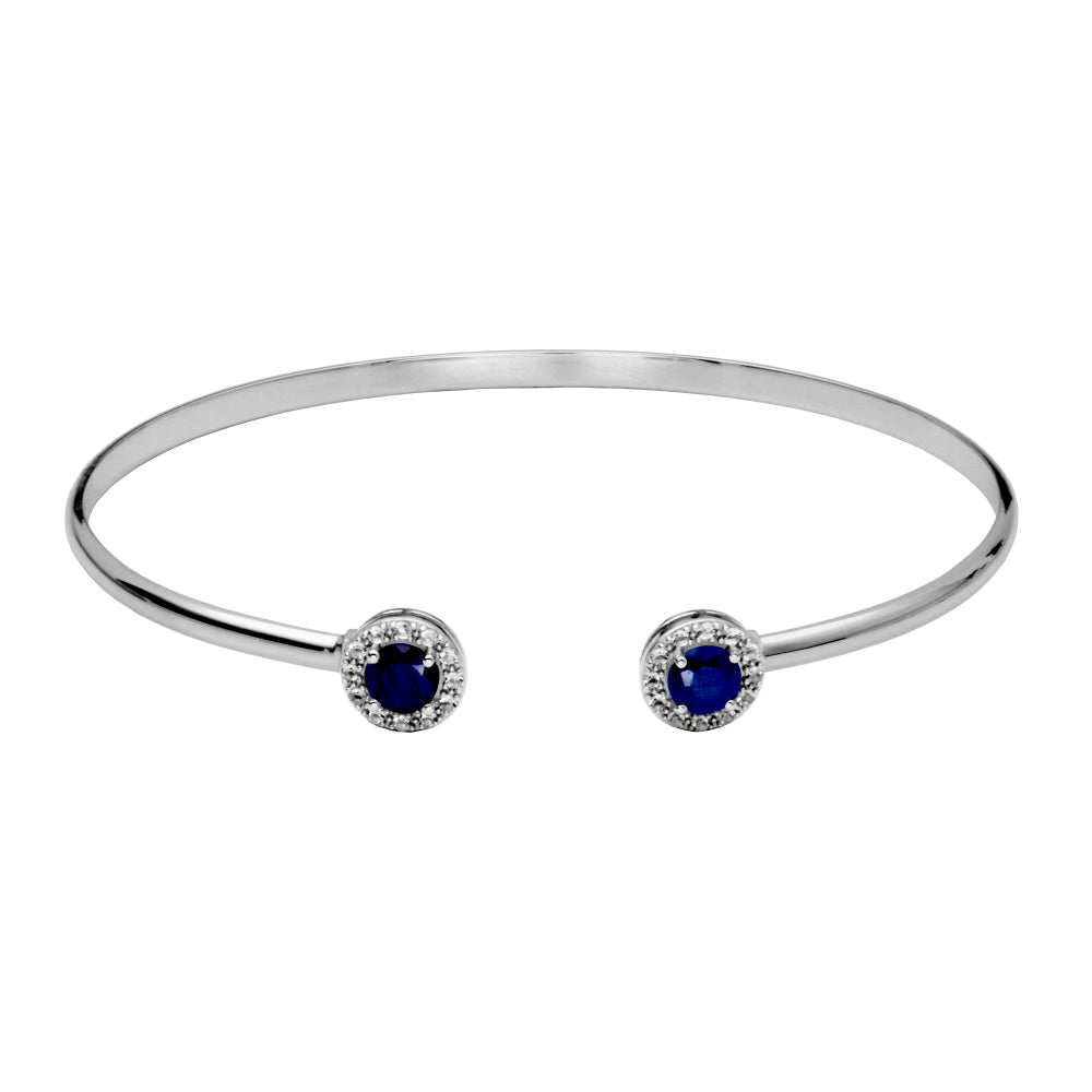 Samuel B. Dazzle Dyed Blue Corundum Bangle Bracelet