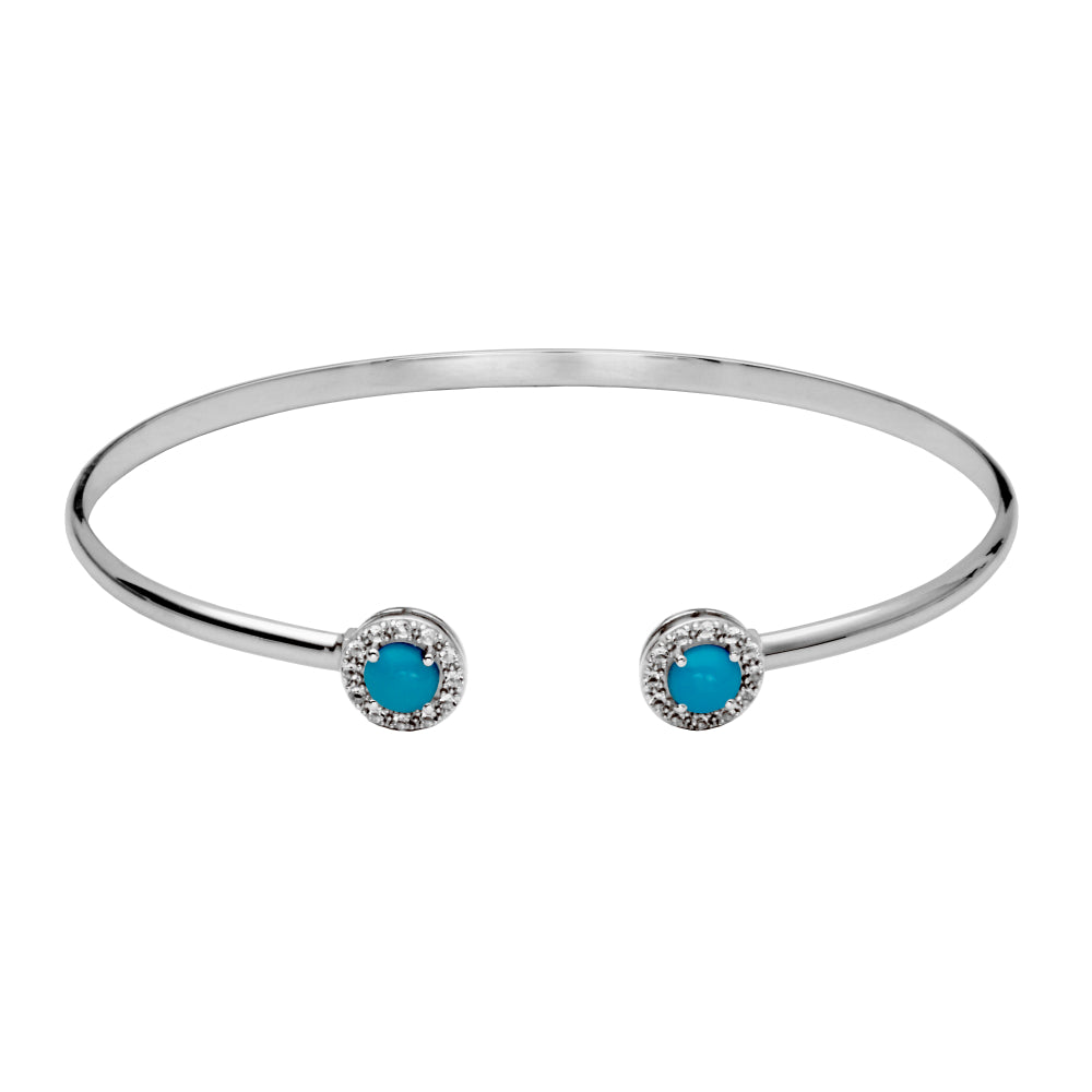 Samuel B. Dazzle Turquoise Bangle Bracelet