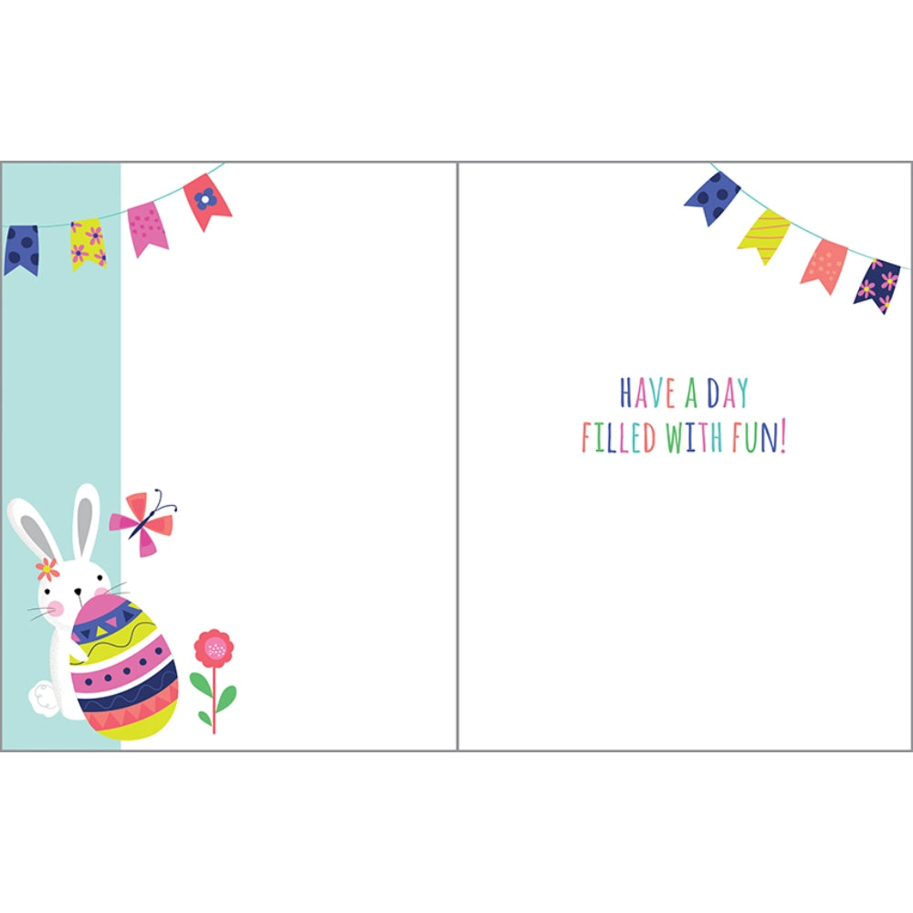 Gina B Designs Easter Greeting Card - Bunnies and Eggs