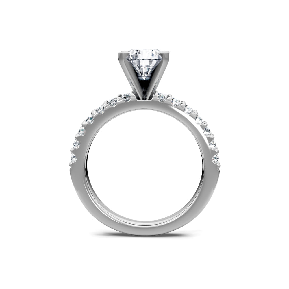 14k Gold Round Diamond Engagement Ring
