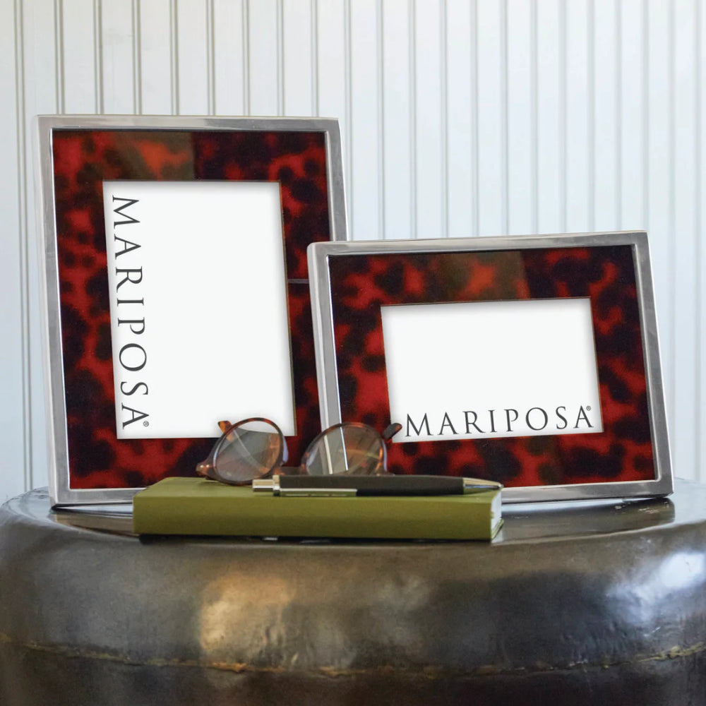 Mariposa Tortoise With Metal Border Frame - 4x6