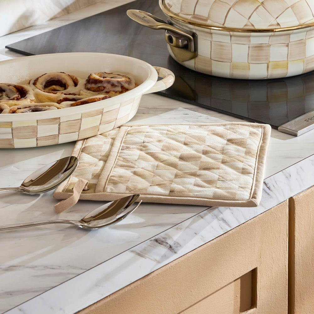 MacKenzie-Childs Mocha Check Potholder