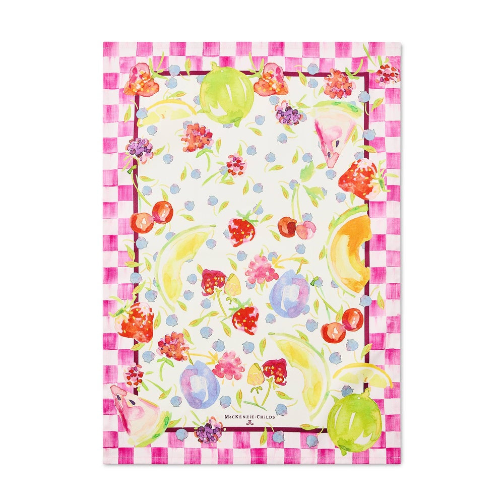 Mackenzie-Childs Watercolor Fruit Printed Dish Towel