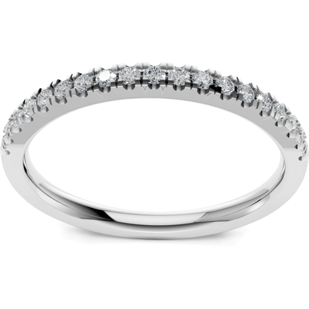 14k Gold Round Diamond Wedding Band
