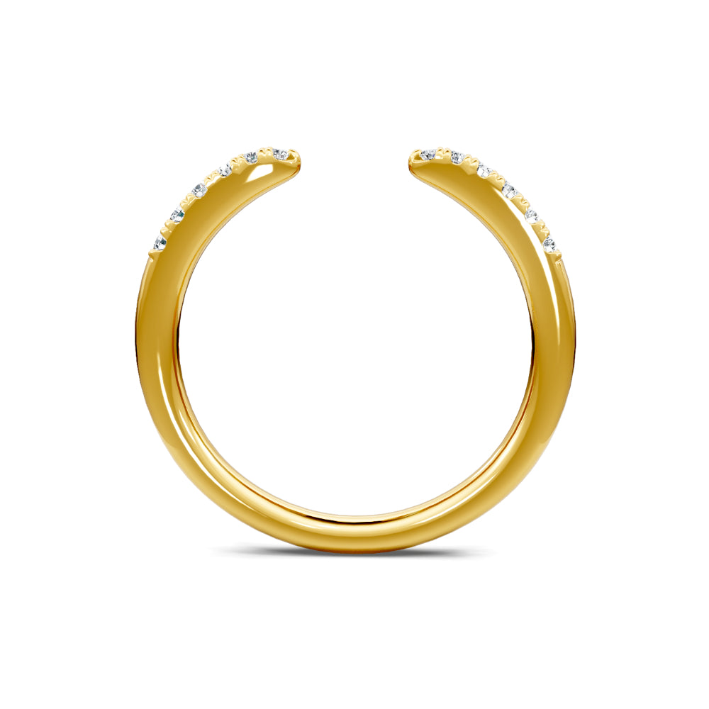 14k Gold Petite Open Diamond Band