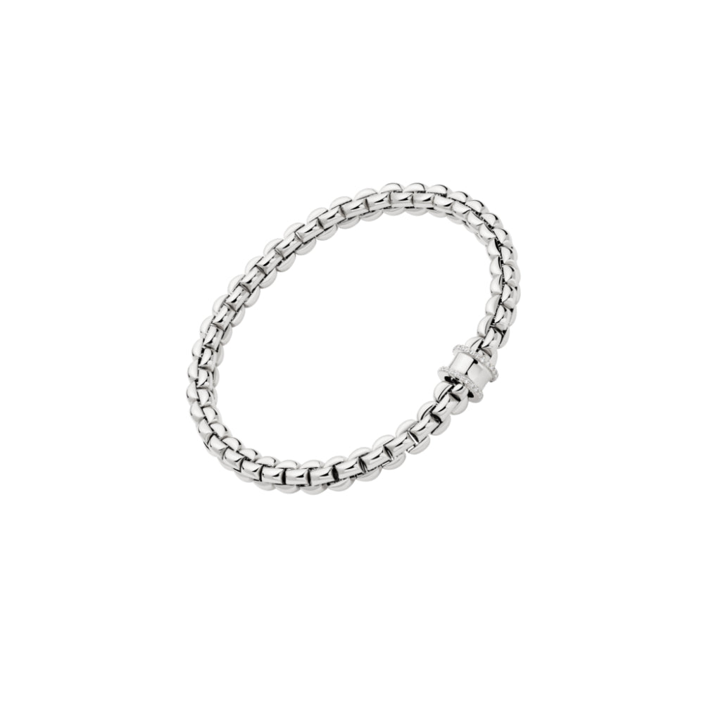 Fope Eka 18k Flex'It Bracelet with Diamond Pavé