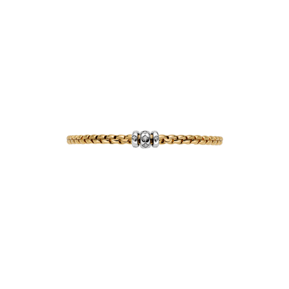 Fope Eka Collection 18k Flex'It Bracelet with Diamonds