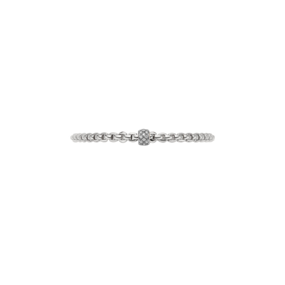 Fope Eka Collection 18k Flex'it Bracelet with Diamond Pavé