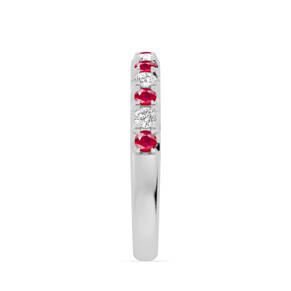 14k Gold Ruby and Diamond Band
