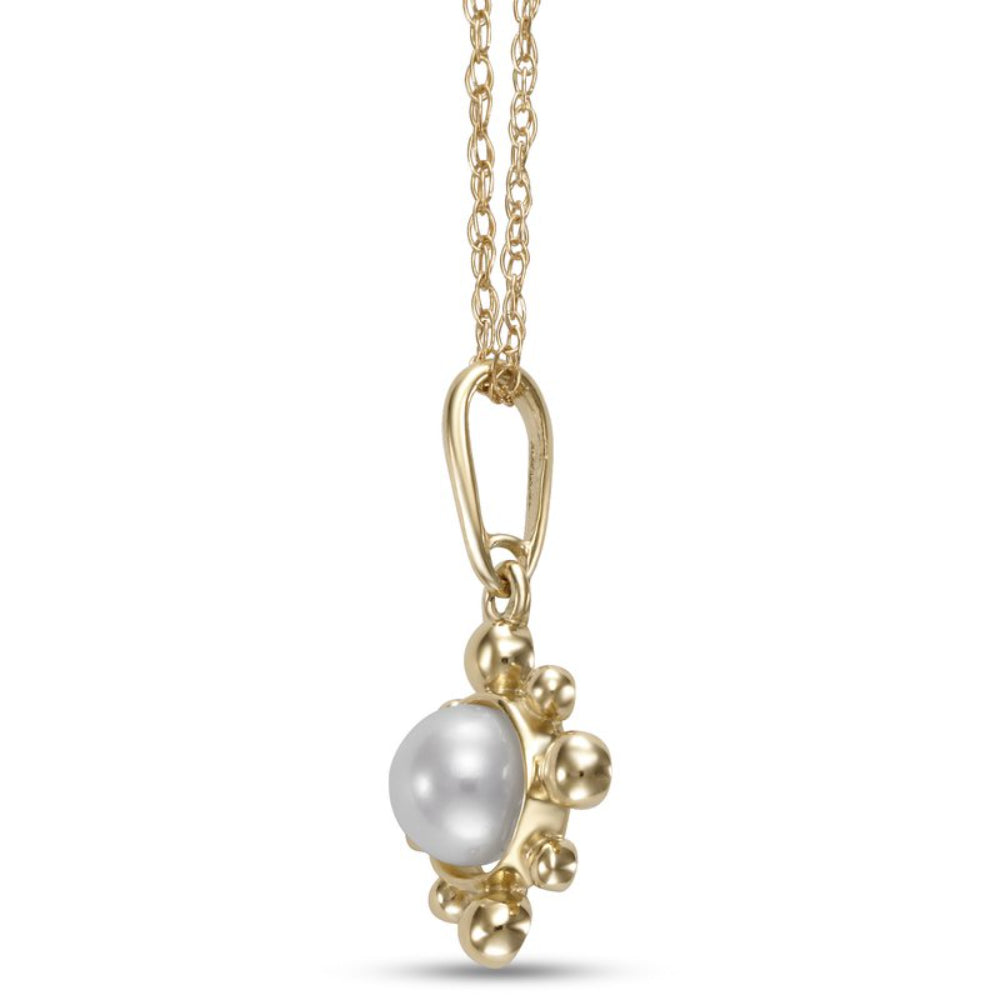 Mastoloni 14k Gold Freshwater Pearl Pendant Necklace