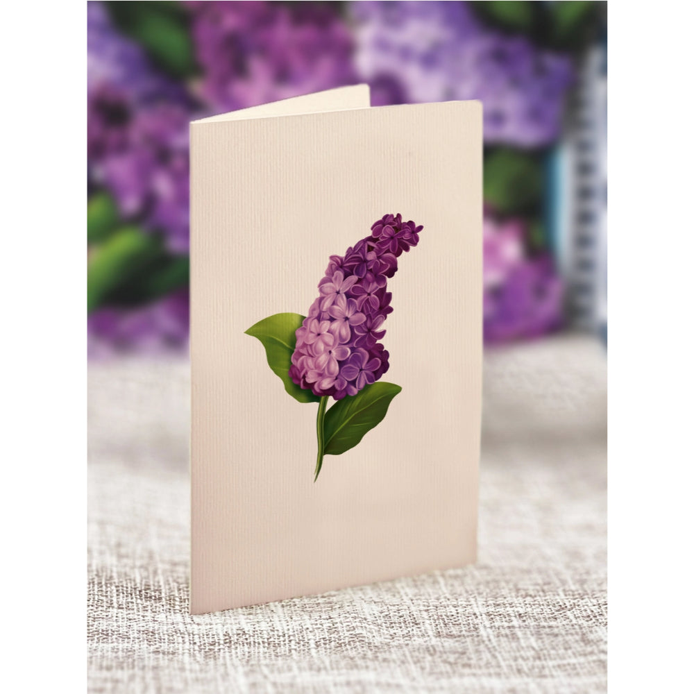 Mini Garden Lilacs Pop-Up Greeting Card