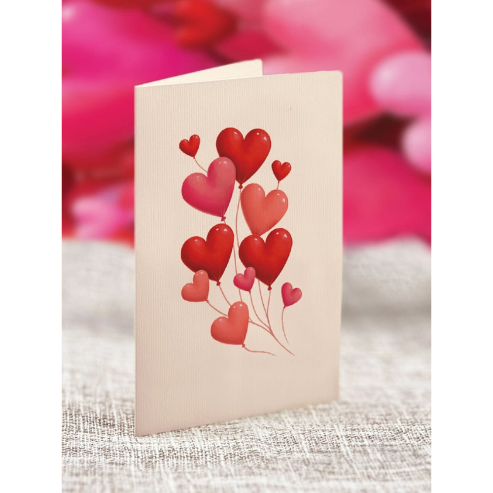 FreshCut Paper Mini Heart Balloons Mini Pop-Up Greeting Card