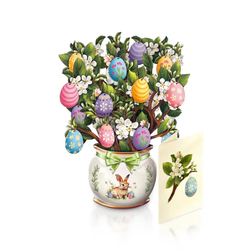 FreshCut Paper LLC Mini Easter Egg Tree Greeting Card